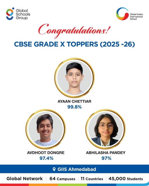 Class X Students of GIIS Ahmedabad Excel in CBSE 2026 Board Exams